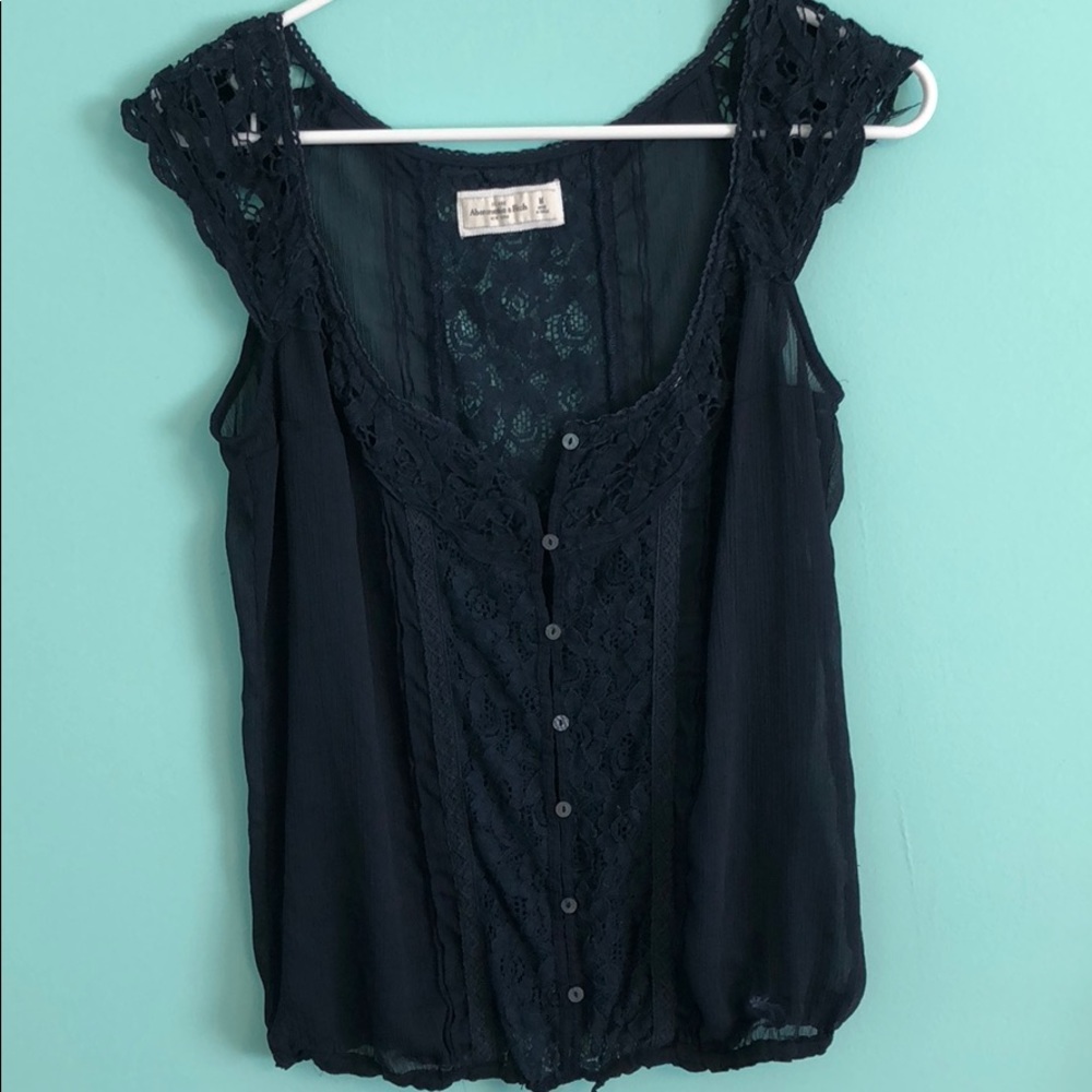 Abercrombie & Fitch navy blue shirt